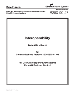 R280-90-27 Interoperability Reclosers