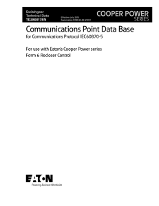 Communications Point Data Base COOPER POWER SERIES