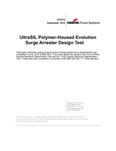 UltraSIL Polymer-Housed Evolution Surge Arrester Design Test  CP1012