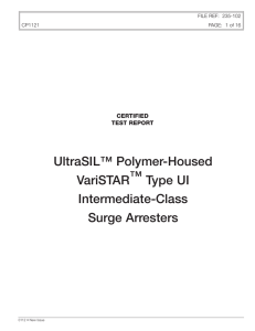UltraSIL™ Polymer-Housed VariSTAR™ Type UI Intermediate-Class Surge Arresters