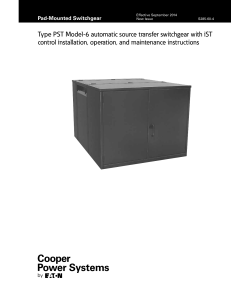 Type PST Model-6 automatic source transfer switchgear with iST
