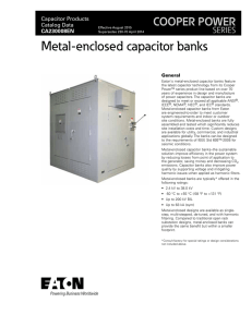 Metal-enclosed capacitor banks COOPER POWER SERIES Capacitor Products