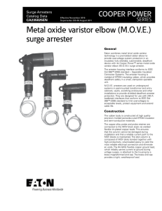 Metal oxide varistor elbow (M.O.V.E.) surge arrester COOPER POWER SERIES