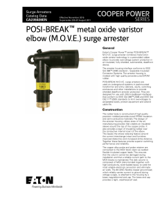 POSI-BREAK metal oxide varistor elbow (M.O.V.E.) surge arrester COOPER POWER