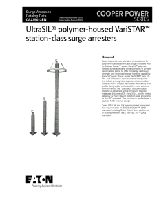 UltraSIL polymer-housed VariSTAR  station-class surge arresters