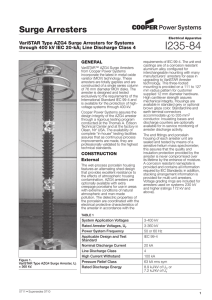 I235-84 surge Arresters VaristAR type AZG4 surge Arresters for systems