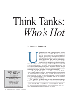 U Think Tanks: Who’s Hot B