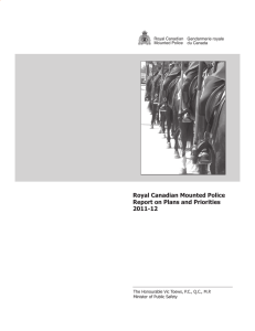 Royal Canadian Mounted Police Report on Plans and Priorities 2011-12 1