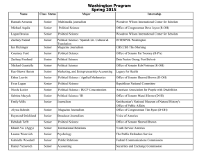 Washington Program Spring 2015