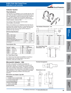 Circuit Protection British Style High Speed Fuses Indicators &amp; Accessories Indicator System