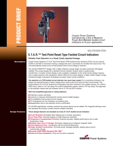 BRIEF PRODUCT  S.T.A.R.™ Test Point Reset Type Faulted Circuit Indicators