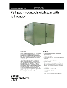 PST pad-mounted switchgear with iST control  285-60