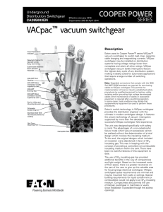 VACpac vacuum switchgear COOPER POWER ™