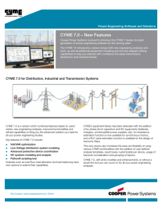 CYME 7.0 – New Features Power Engineering Software and Solutions