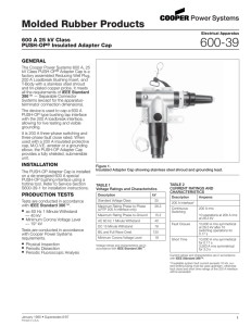 600-39 Molded Rubber Products 600 A 25 kV Class PUSH-OP