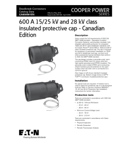 600 A 15/25 kV and 28 kV class Edition COOPER POWER