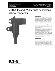 200 A 15 and 25 kV class deadbreak elbow connector COOPER POWER SERIES