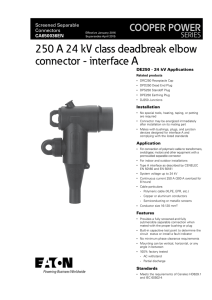 250 A 24 kV class deadbreak elbow connector - interface A SERIES