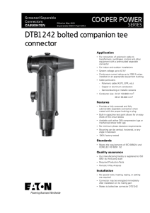 DTB1242 bolted companion tee connector COOPER POWER SERIES