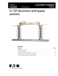 D-73P disconnect and bypass switches COOPER POWER SERIES
