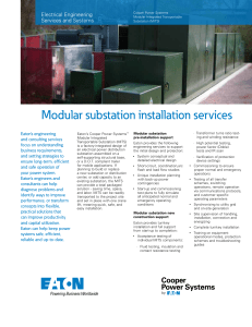 Modular substation installation services Eaton’s engineering
