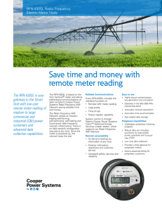 Save time and money with remote meter reading The RFN-430SL is your