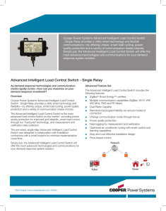 Cooper Power Systems Advanced Intelligent Load Control Switch