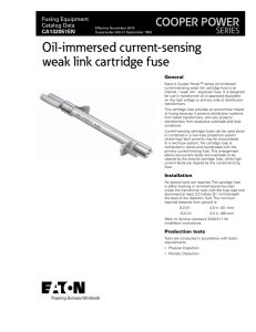Oil-immersed current-sensing weak link cartridge fuse COOPER POWER SERIES