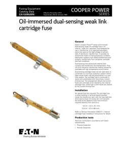 Oil-immersed dual-sensing weak link cartridge fuse COOPER POWER SERIES