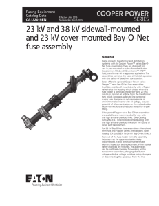 23 kV and 38 kV sidewall-mounted and 23 kV cover-mounted Bay-O-Net