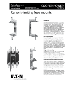 Current-limiting fuse mounts COOPER POWER SERIES Fusing Equipment