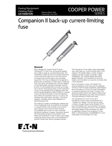 Companion II back-up current-limiting fuse COOPER POWER SERIES