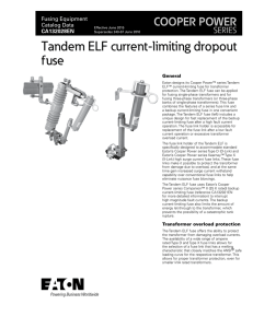 Tandem ELF current-limiting dropout fuse COOPER POWER SERIES