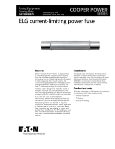 ELG current-limiting power fuse COOPER POWER SERIES Fusing Equipment