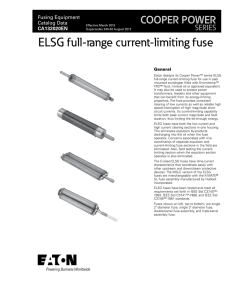 ELSG full-range current-limiting fuse COOPER POWER SERIES Fusing Equipment