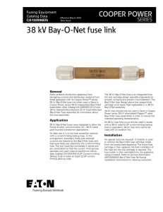 38 kV Bay-O-Net fuse link COOPER POWER SERIES Fusing Equipment