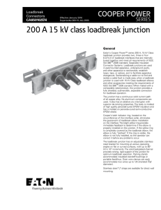 200 A 15 kV class loadbreak junction COOPER POWER SERIES Loadbreak