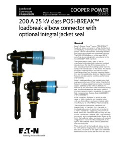 200 A 25 kV class POSI-BREAK  loadbreak elbow connector with