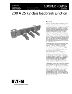 200 A 25 kV class loadbreak junction COOPER POWER SERIES Loadbreak