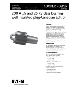 200 A 15 and 25 kV class bushing COOPER POWER SERIES