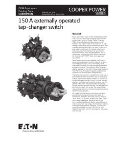 150 A externally operated tap-changer switch COOPER POWER SERIES