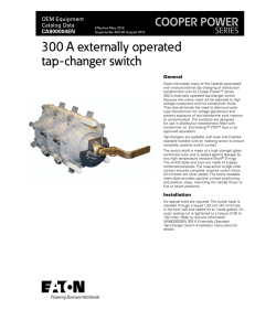 300 A externally operated tap-changer switch COOPER POWER SERIES