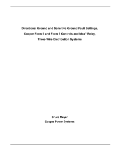 Directional Ground and Sensitive Ground Fault Settings, Relay,