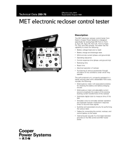 MET electronic recloser control tester 280-76 Description Effective July 2014