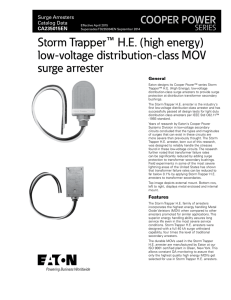 Storm Trapper H.E. (high energy) low-voltage distribution-class MOV surge arrester
