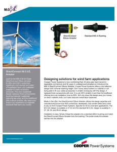 Designing solutions for wind farm applications DirectConnect M.O.V.E. Arrester