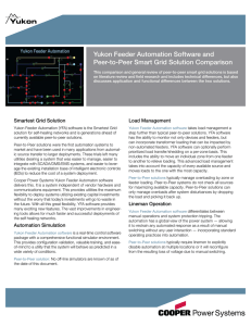 Yukon Feeder Automation Software and Peer-to-Peer Smart Grid Solution Comparison