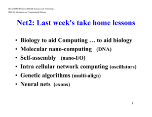 Net2: Last week's take home lessons