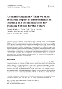 A sound foundation? What we know learning and the implications for