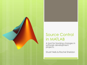 Source Control in MATLAB A tool for tracking changes in software development